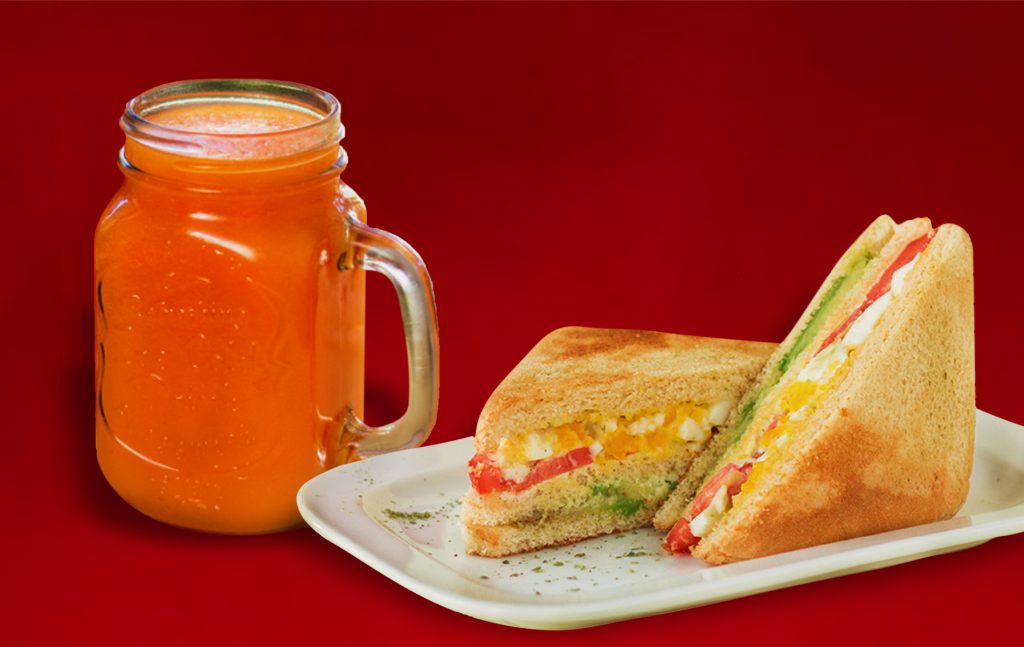 jugo +sandwich